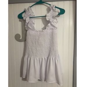 White Top with ruffled straps
